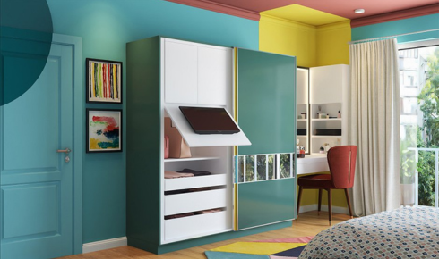 How can using multi-purpose furniture help in a compact apartment